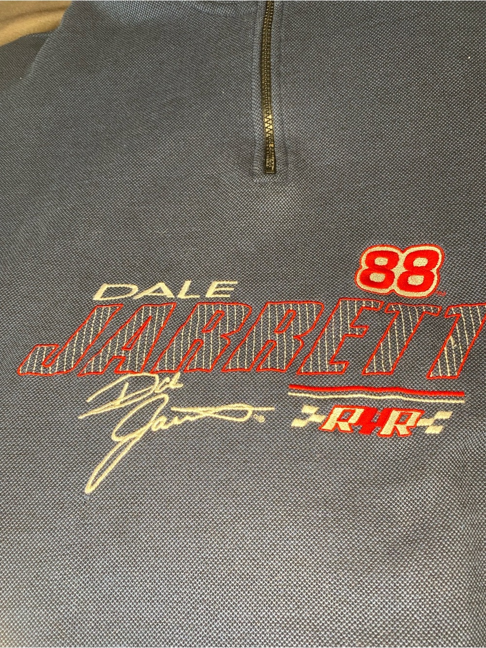 Vintage Chase Authentics Dale Jarrett 88 NASCAR Quarter Zip Pullover Large